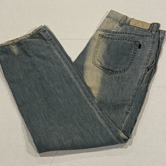 Ermenegildo Zegna Light Blue Bleach Fade Straight Leg Jeans ZegnaSport 34 (READ) - Picture 1 of 12